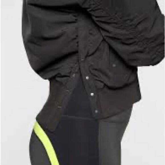 ATHLETA Point Reyes Black Moto Bomber Jacket Womens Sz S - Picture 5 of 14